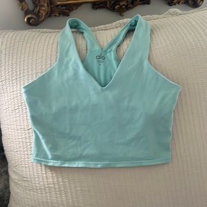 Alo Airbrush Real Bra Tank turquoise